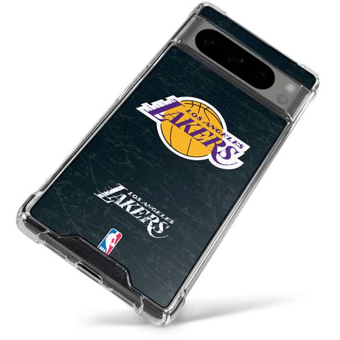 NBA Los Angeles Lakers Black Primary Logo Google Pixel 8 Pro Clear Case